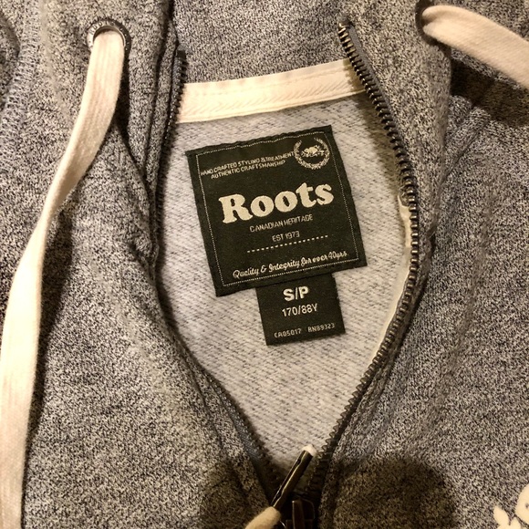 ROOTS ORIGINAL FULL ZIP HOODIE - Salt & Pepper - Small - Worn maybe 5 times - Picture 5 of 7